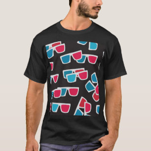 T-shirt Lunettes de cinéma 3D : Motif sans couture