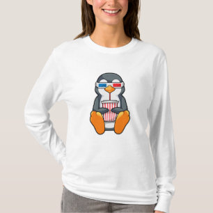 T-shirt Lunettes de cinéma Penguin Coupe de boisson
