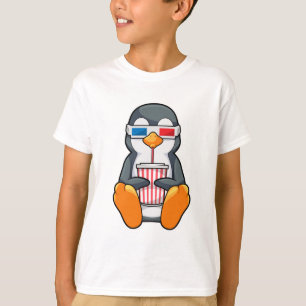 T-shirt Lunettes de cinéma Penguin Coupe de boisson
