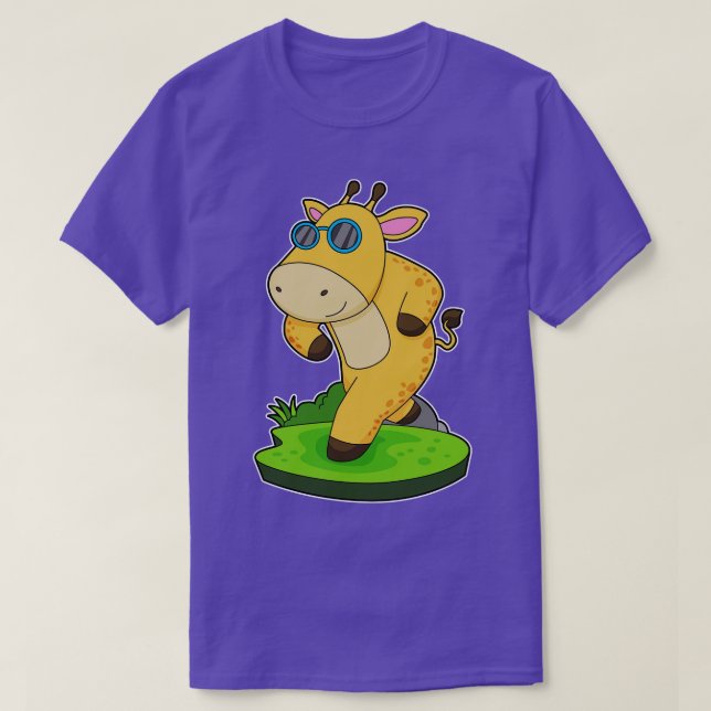T-shirt Lunettes de circulation de girafe (Design devant)