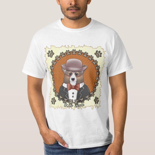 T-shirt Lunettes de corgi gallois (Devant)