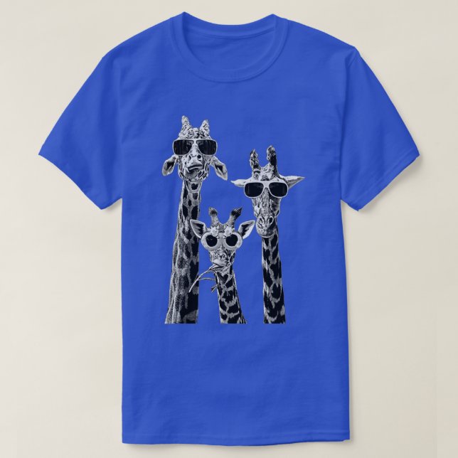 T-shirt Lunettes de coute Giraffe Funny Giraffe (Design devant)