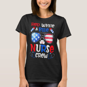 T-shirt Lunettes de drapeau américain patriotique Usa Équi