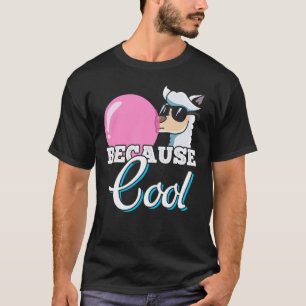 T-shirt Lunettes de lama Bubble Gum rose drôle