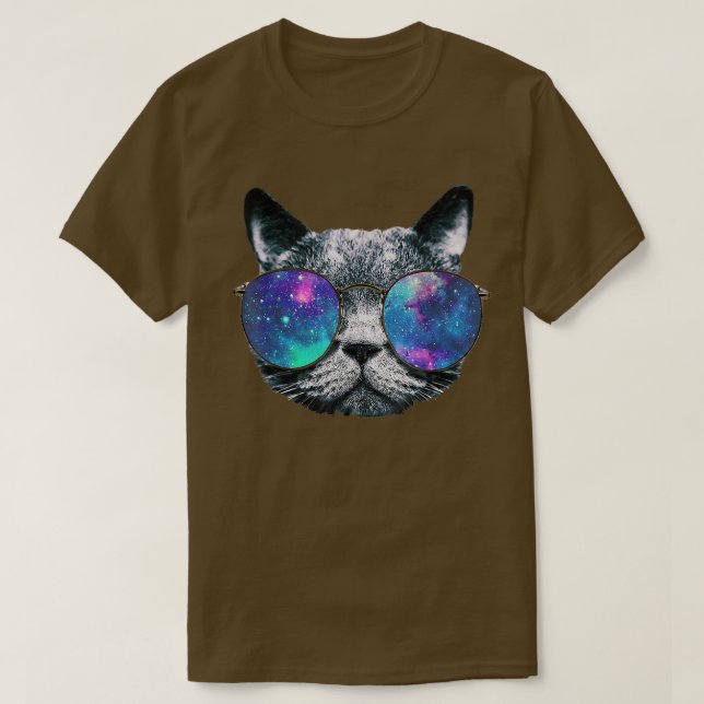 T-shirt Lunettes de l'espace de chat Astronaut Mème de cha (Design devant)