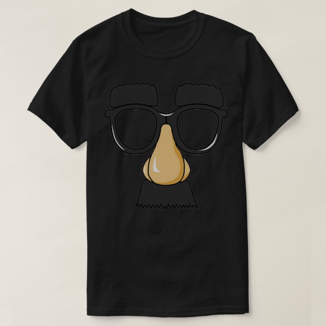 T-shirt Lunettes de Masque Drôle Faux Nez & Moustache Déga (Design devant)