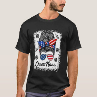 T-shirt Lunettes de Nana Cheer Bun Méche Drapeau USA 4 jui