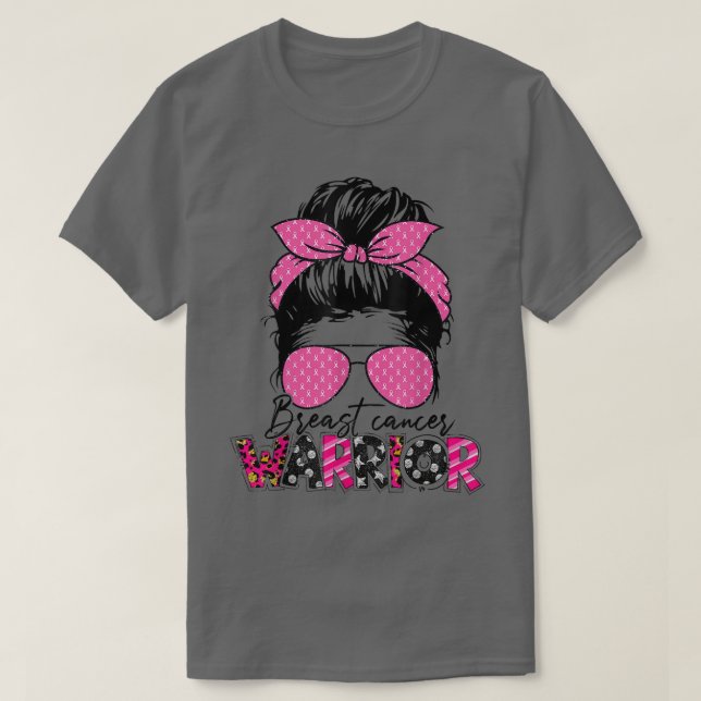 T-shirt Lunettes de pain Messy Portent un guerrier rose Ca (Design devant)