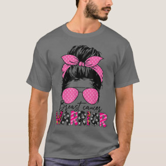 T-shirt Lunettes de pain Messy Portent un guerrier rose Ca