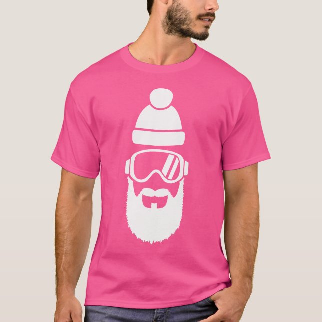 T-shirt Lunettes de Ski Avec Barbe (Devant)