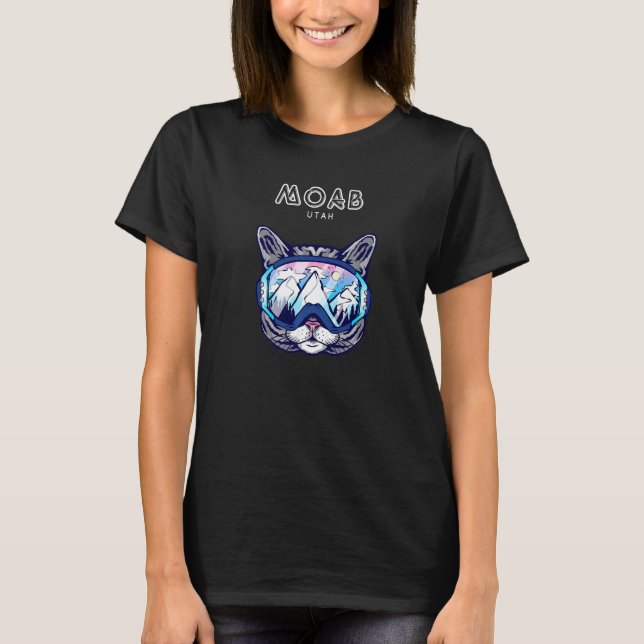 T-shirt Lunettes de ski pour chat Moab Utah (Devant)