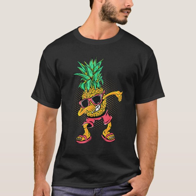 T-shirt Lunettes de soleil à ananas Dabbing Aloha Plages H (Devant)