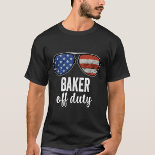 T-shirt Lunettes de soleil à drapeau américain Baker Off D