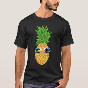 T-shirt Lunettes de soleil à l'ananas Plages d'Aloha Hawai