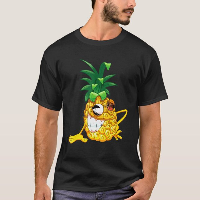 T-shirt Lunettes de soleil à l'ananas Plages d'Aloha Hawai (Devant)