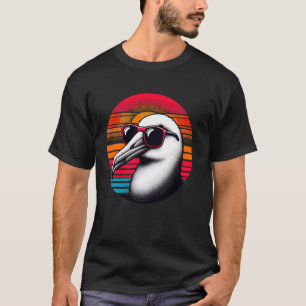 T-shirt Lunettes de soleil Albatross Bird Sunset Retro Sty