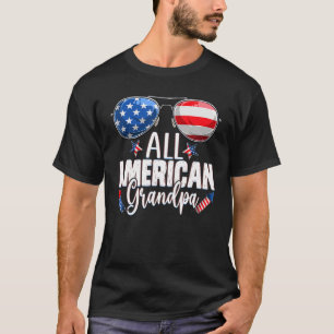 T-shirt Lunettes de soleil All American Grandpa 4 juillet