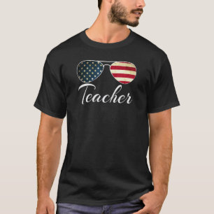 T-shirt Lunettes de soleil américaines professeurs 4 juill