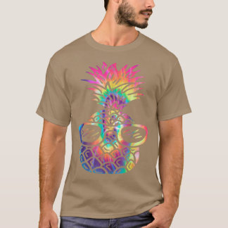 T-shirt Lunettes de soleil ananas amusantes Art Hawaiian A