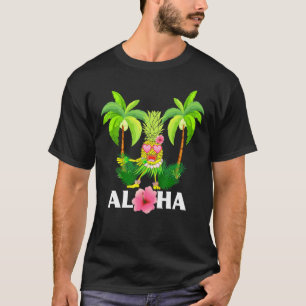 T-shirt Lunettes de soleil ananas Plages d'Aloha Hibiscus