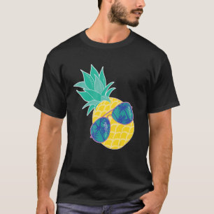 T-shirt Lunettes de soleil ananas Plages d'Aloha Hipster H