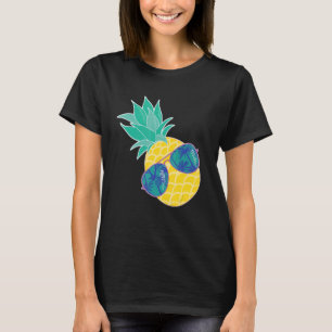 T-shirt Lunettes de soleil ananas Plages d'Aloha Hipster H