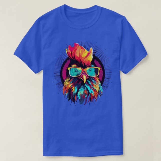 T-shirt Lunettes de soleil Art Dons de poulet Drôle de pou (Design devant)