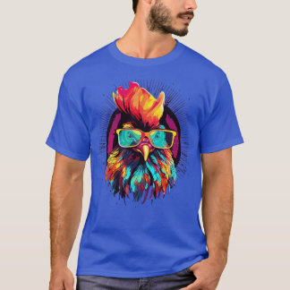 T-shirt Lunettes de soleil Art Dons de poulet Drôle de pou