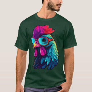 T-shirt Lunettes de soleil Art Dons de poulet Drôle de pou