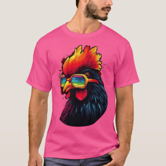 T-shirt Lunettes de soleil Art Dons de poulet Drôle de pou