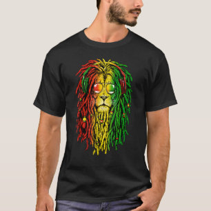 T-shirt Lunettes de soleil Art Lion Reggae Rasta pour Rast