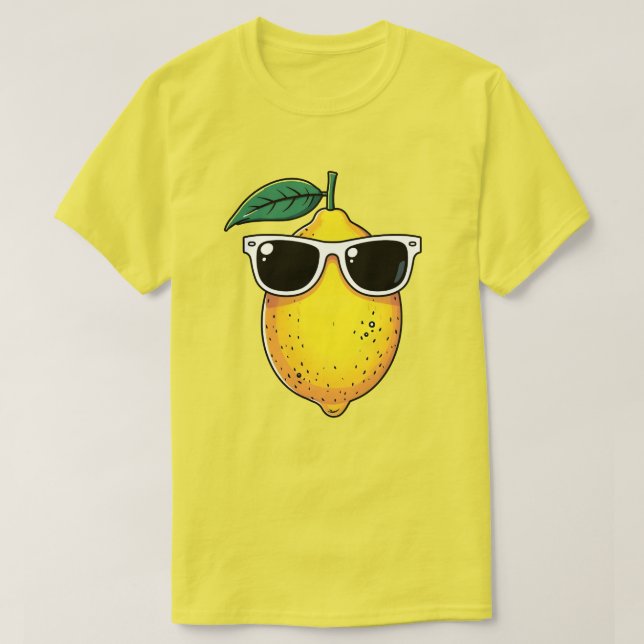 T-shirt Lunettes de soleil au citron amusantes (Design devant)
