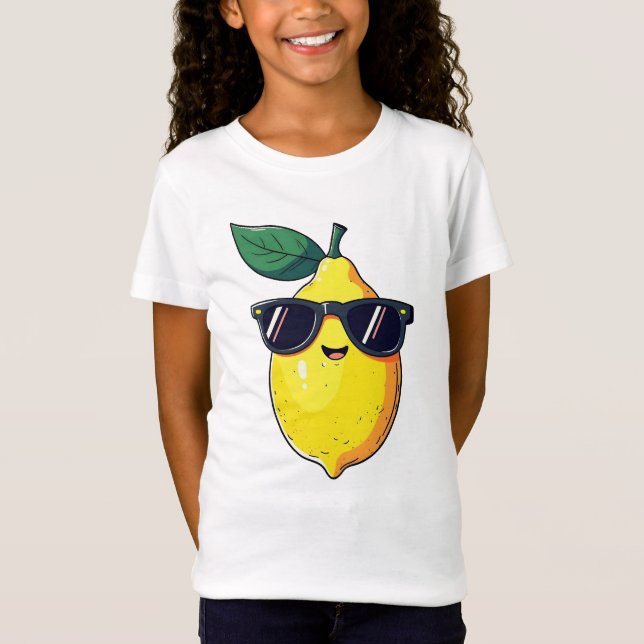 T-Shirt Lunettes de soleil au citron amusantes (Devant)