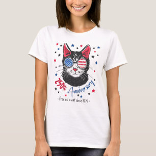 T-shirt Lunettes de soleil avec drapeau américain pour le