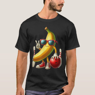 T-shirt Lunettes de soleil banane jouant au bowling Fruit 