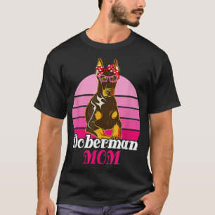 T-shirt Lunettes de soleil bandana maman Doberman amateur