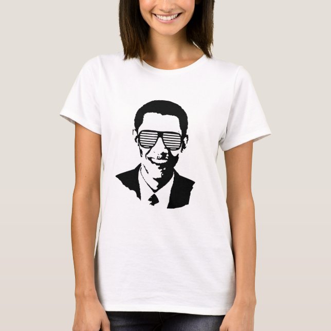T-shirt Lunettes de soleil Barack Obama (Devant)