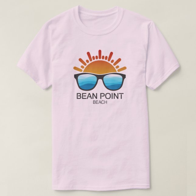 T-shirt Lunettes de soleil Bean Point Beach Floride (Design devant)