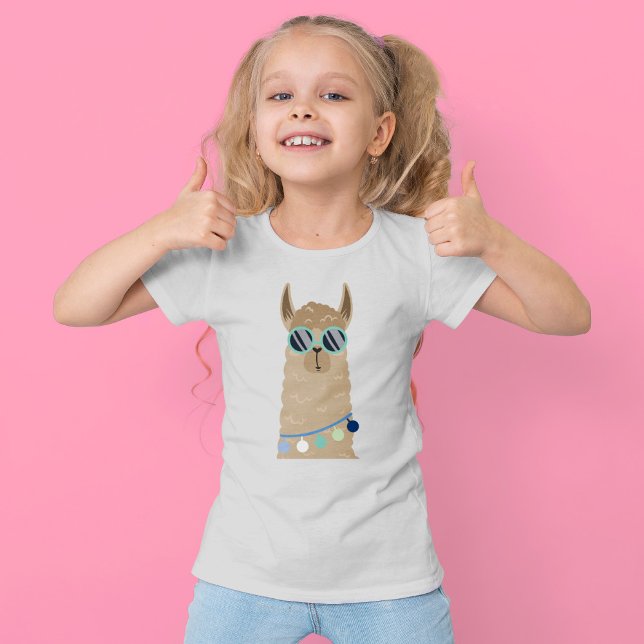 T-shirt Lunettes de soleil bleu cool Llama (Créateur téléchargé)