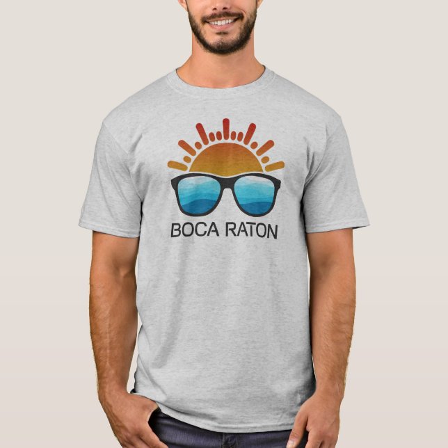 T-shirt Lunettes de soleil Boca Raton Floride (Devant)
