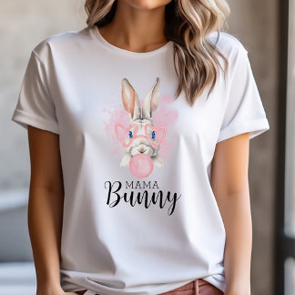 T-shirt Lunettes de soleil Bunny Maman personnalisées Grou