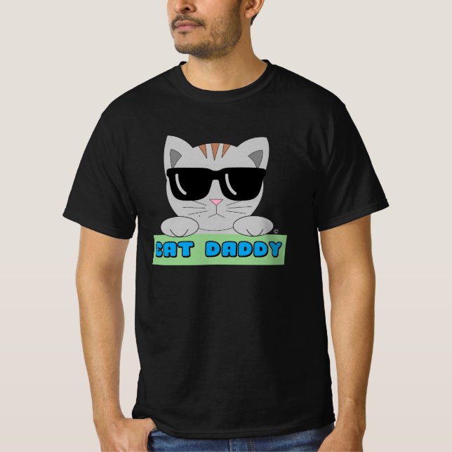 T-shirt Lunettes de soleil CAT DADDY Chat (Devant)