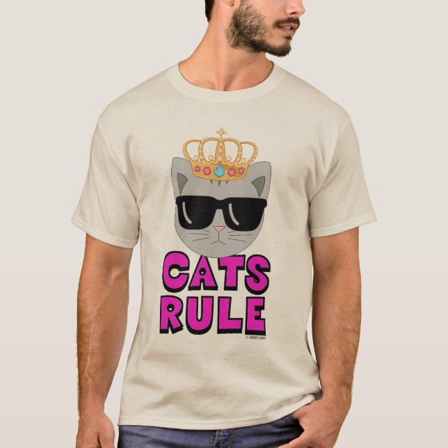 T-shirt Lunettes de soleil CATS RULE Chat (Devant)