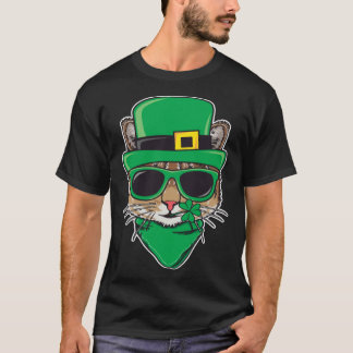 T-shirt Lunettes de soleil Chat St Patricks Day Shamrock I