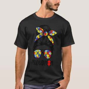 T-shirt Lunettes de soleil Cheveux Chignon Méssy Maman fiè