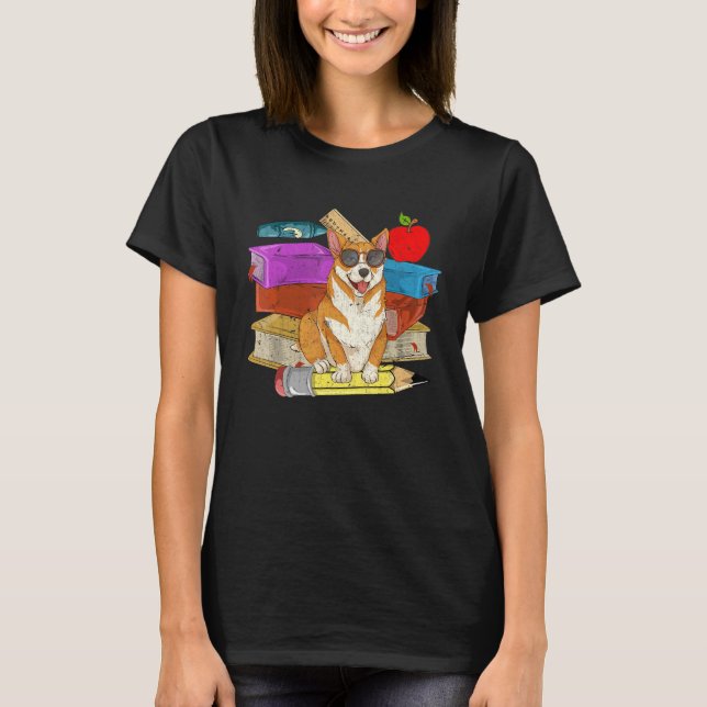 T-shirt Lunettes de soleil Chien de l'école de chien Propr (Devant)
