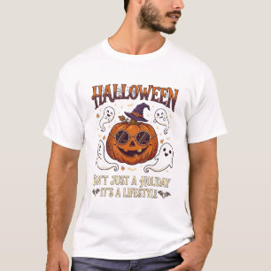 T-shirt Lunettes de soleil citrouille mode Halloween chape