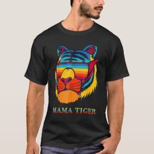 T-shirt Lunettes de soleil Cool Bengale Tiger Vintage Tige
