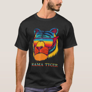 T-shirt Lunettes de soleil Cool Bengale Tiger Vintage Tige