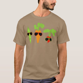 T-shirt Lunettes de soleil cool Légumes Jardin Légumes Cad